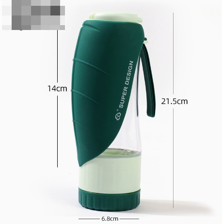 2-in-1 Portable Dog Water Bottle & Food Bowl, Leakproof and Foldable