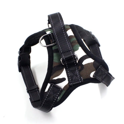 Adjustable Dog Chest Harness, Soft Cloth, 6 Colours (XS–XL)