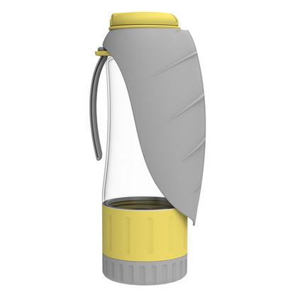 2-in-1 Portable Dog Water Bottle & Food Bowl, Leakproof and Foldable